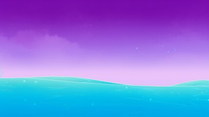 Obraz premium Serene Teal Ocean Underneath a Purple Twilight Sky