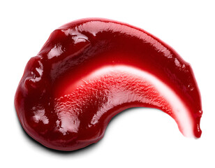 close-up cranberry jam isolated
