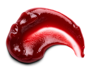 close-up cranberry jam isolated