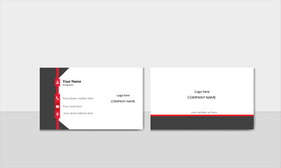 Creative and Minimalist business/visiting card design template . simple business card design . Abstract professional vector template.