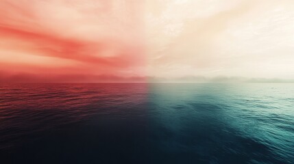 Obraz premium Dramatic sea reflection coastal landscape digital art surreal environment aerial view nature's color contrast