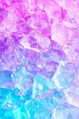 Fototapeta premium Icy crystal patterns abstract background colorful ice modern art close-up visual aesthetics for creative projects