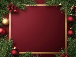 red christmas border
