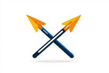 A sleek illustration of two intersecting lines forming an axis, with arrows at each end, on a white background