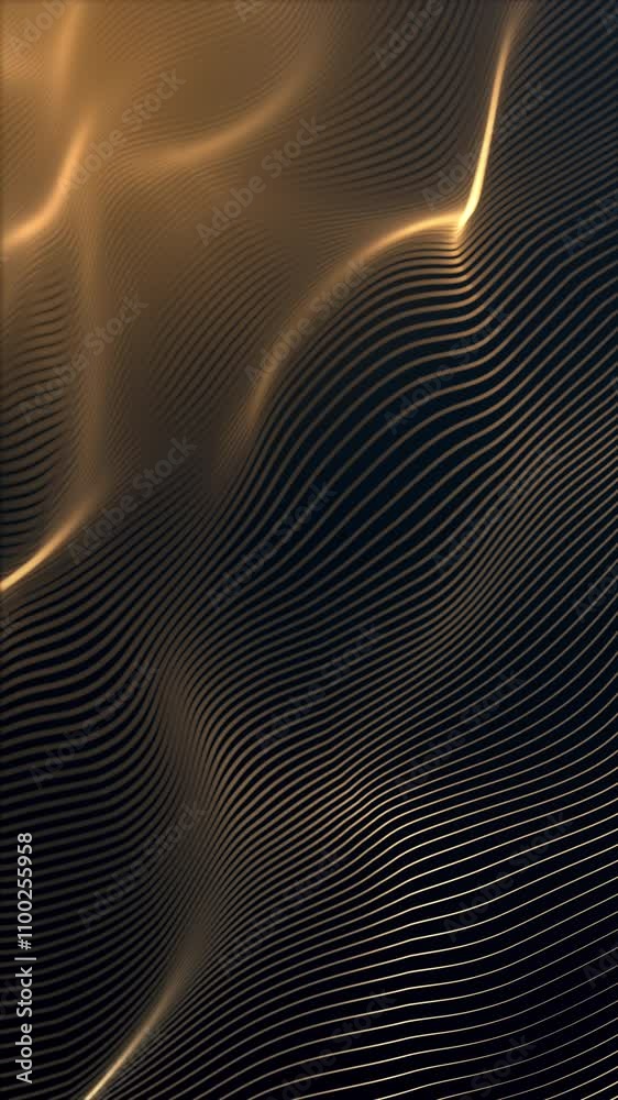Aufkleber abstract digital lines wave background. digital particle cyber or technology background. animation s