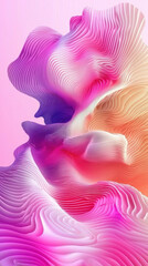 Abstract floating patterns blending into glowing rhythms create peaceful and mesmerizing visual experience. vibrant colors and fluid shapes evoke sense of tranquility