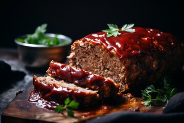 Close up of a meat loaf