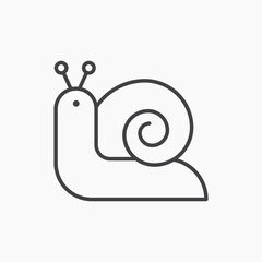 Snail thin line vector icon.
