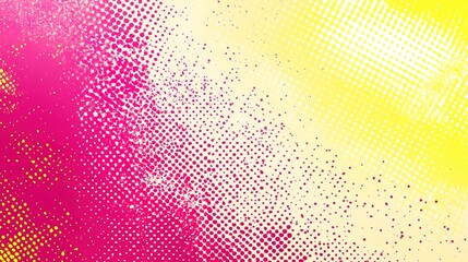 Vibrant Pink and Yellow Abstract Background with Textured Dots
