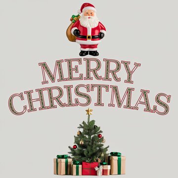 Vintage Christmas text.