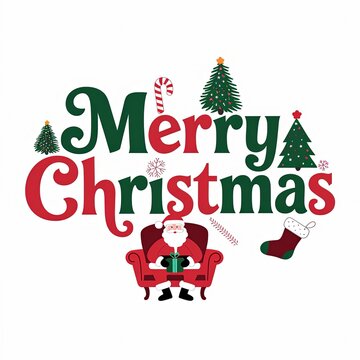 Vintage Christmas text.