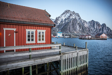 rorbu house on the fjord