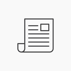 News thin line vector icon.