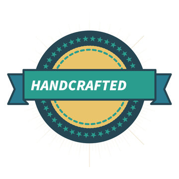 Circular Logo with Handcrafted Text on Ribbon