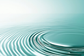 Fototapeta premium Calm water surface with gentle ripples creating soothing patterns. serene atmosphere evokes sense of peace and tranquility, perfect for relaxation