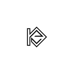 Fototapeta premium KE or EK logo and icon design