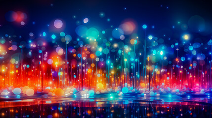 Obraz premium 光とリズムをモチーフにしたアブストラクト