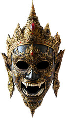 Khmer Gold Mask: Ancient Death Mask, Intricate Details, Precious Stones