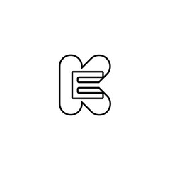 Initial KE Letter Logo Design Vector Template