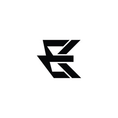 Obraz premium Initial KE Letter Logo Design Vector Template