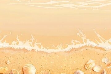 A serene beach background with a golden yellow to beige gradient, offering a tranquil, sun-kissed vibe