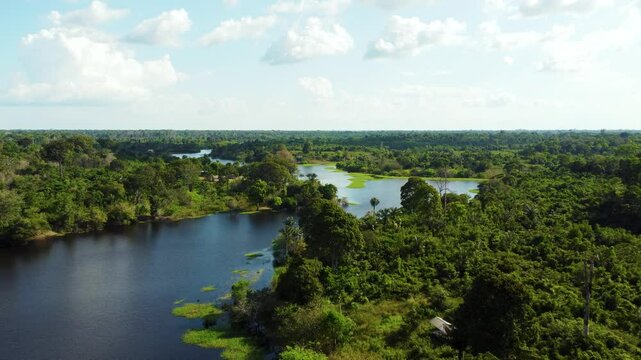 DRONE SOBRE O RIO URUBU NO AMAZONAS