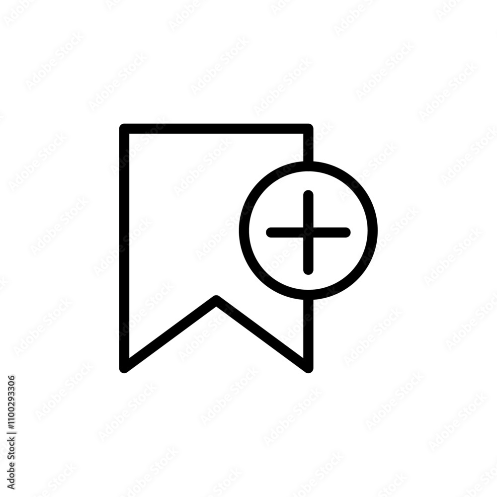 Poster Add to favorite icon Outline vector for web ui
