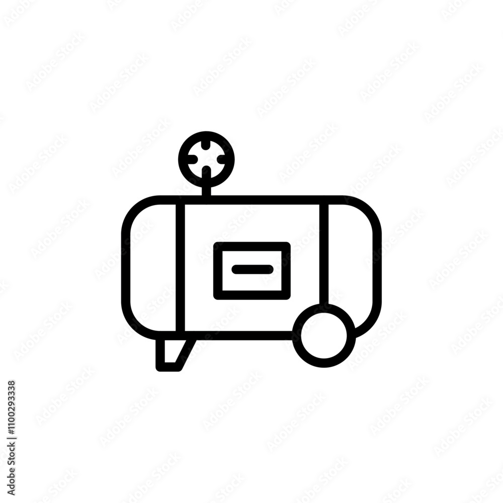 Poster air compressor pump icon outline vector for web ui