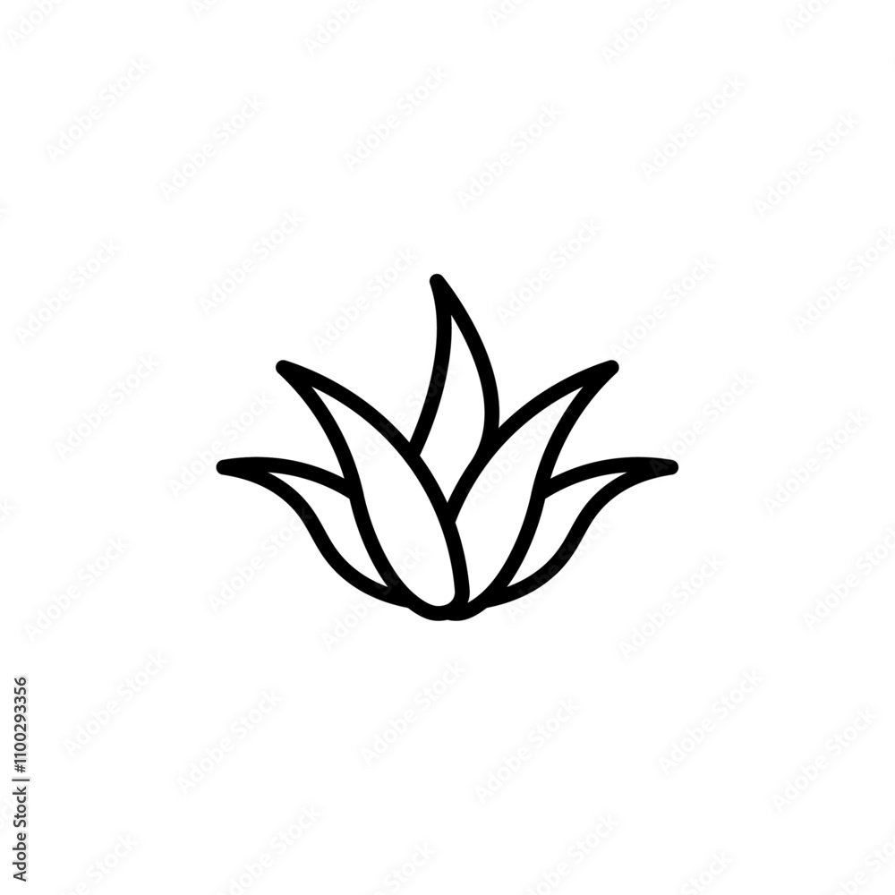 Poster aloe vera icon Outline vector for web ui