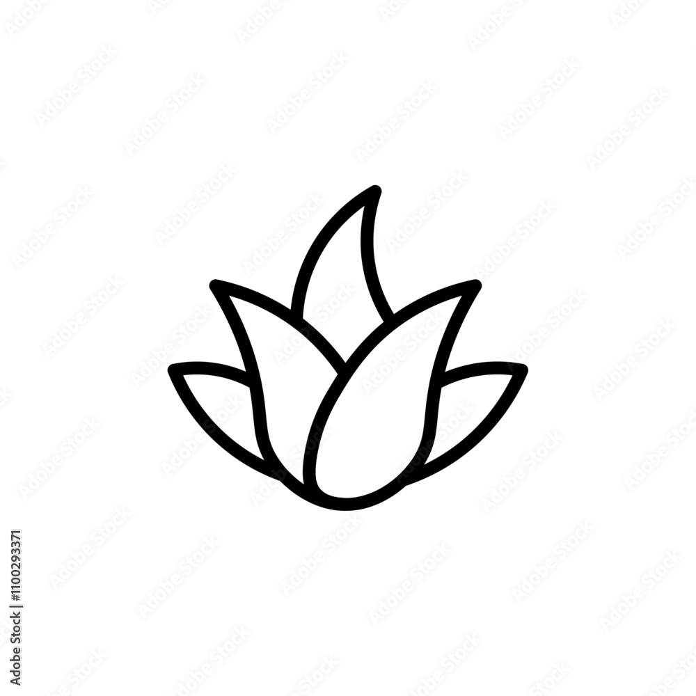 Poster aloe vera icon outline vector for web ui
