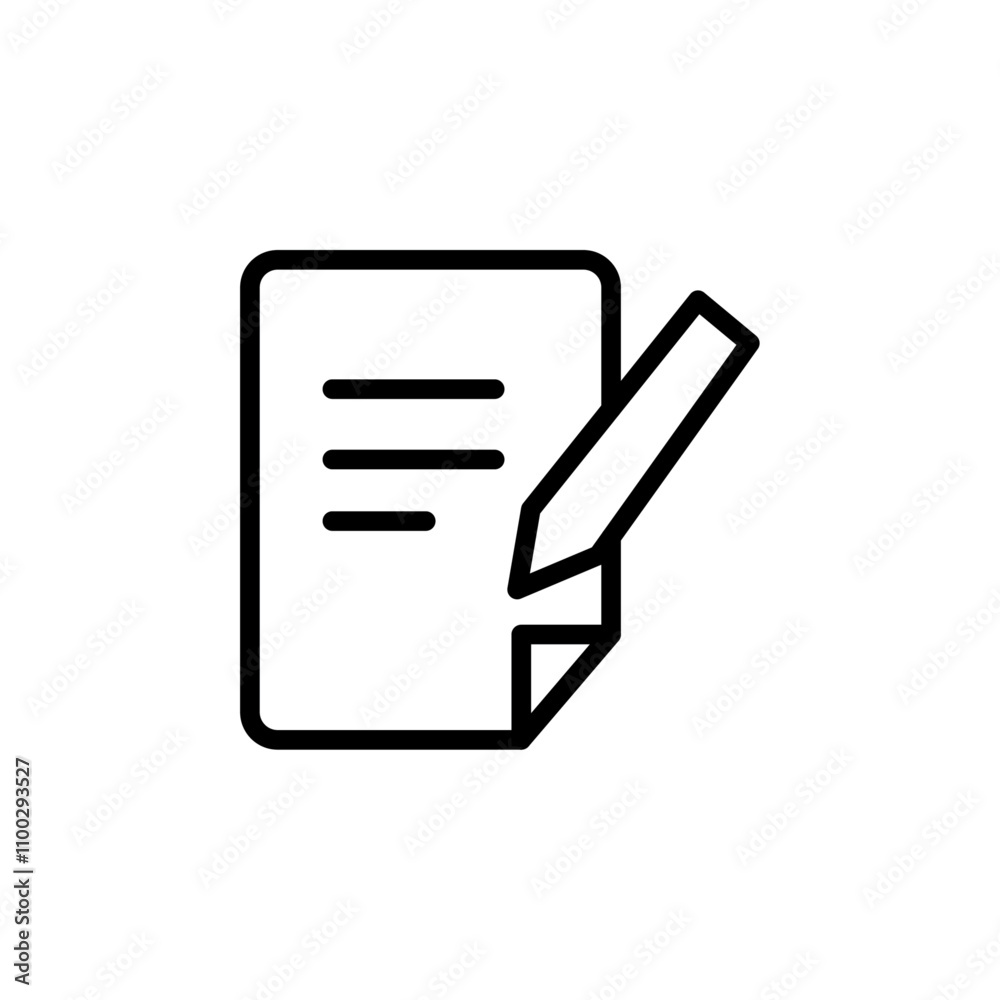 Aufkleber Assignment icon Outline vector for web ui