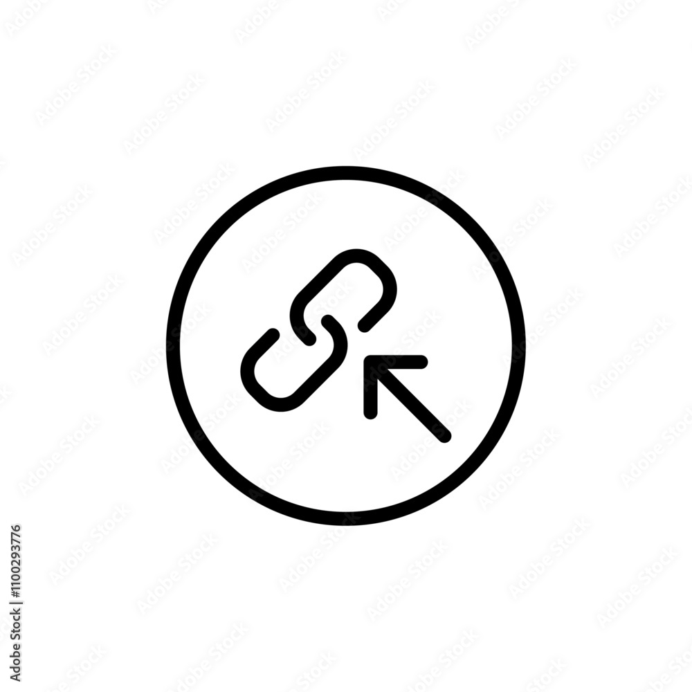 Poster backlink icon outline vector for web ui