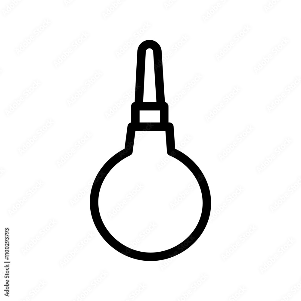 Poster baby nasal aspirator icon outline vector for web ui