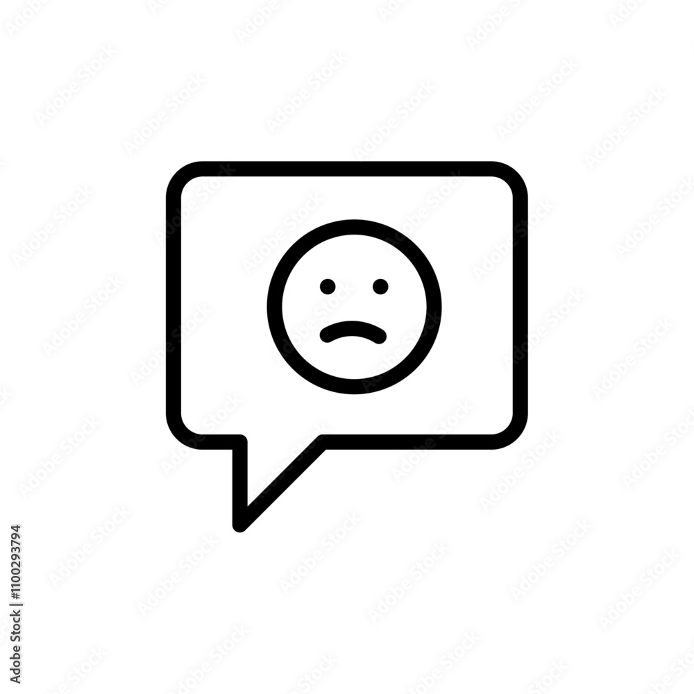 Poster bad feedback icon Outline vector for web ui