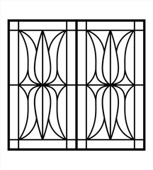 Modern window grill design vector template