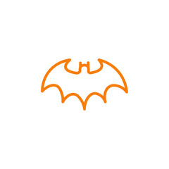 Obraz premium bat wing icon Outline vector for web ui