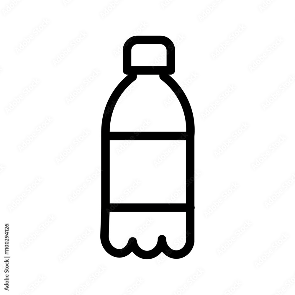 Poster Bottle icon Outline vector for web ui