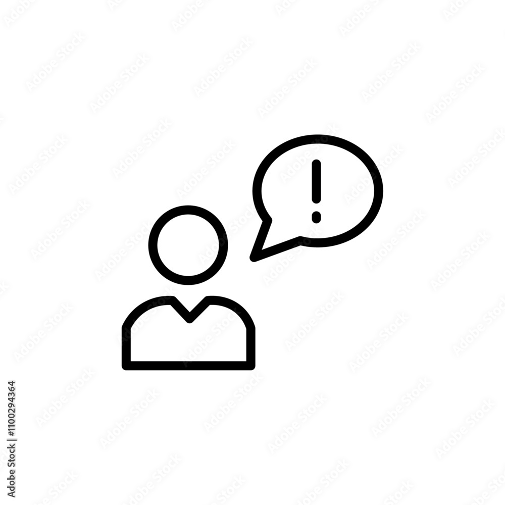 Aufkleber Business Decision Confusion Icon Outline vector for web ui