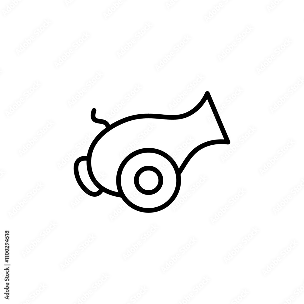Aufkleber Cannon icon Outline vector for web ui