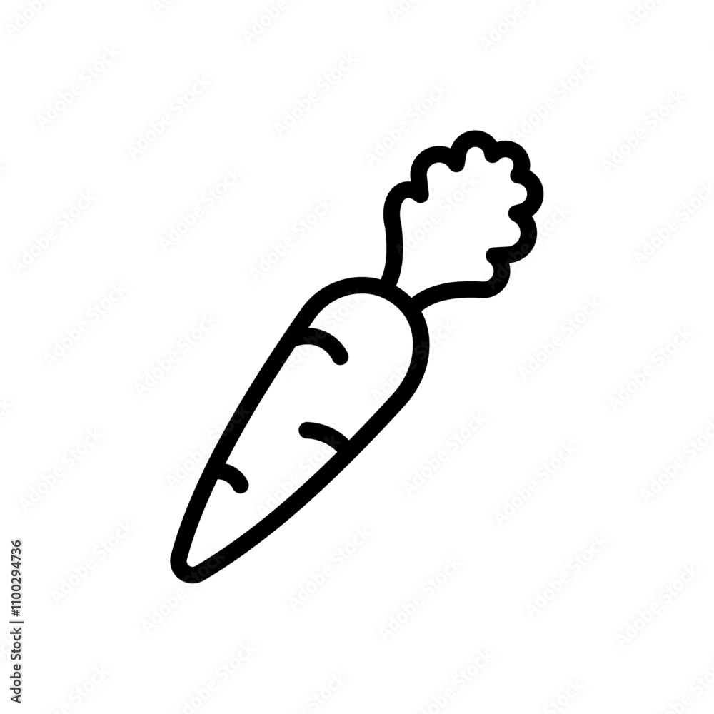 Poster Carrot icon Outline vector for web ui