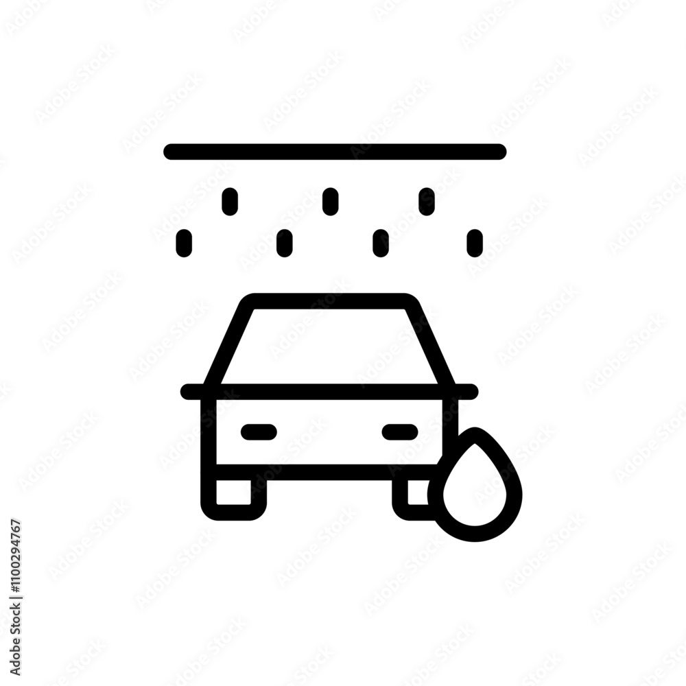 Aufkleber carwash icon Outline vector for web ui