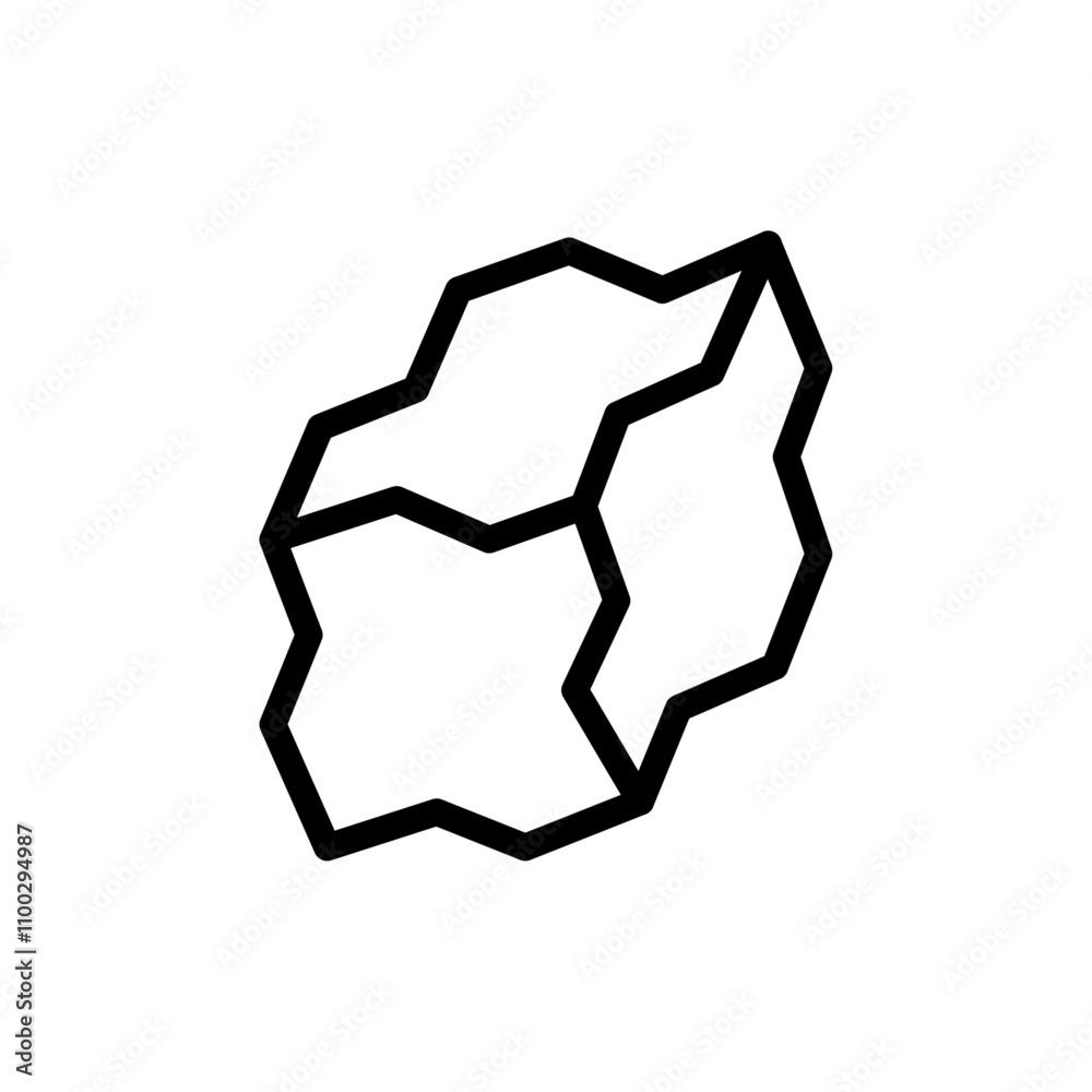 Aufkleber Charcoal icon Outline vector for web ui