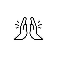 Fototapeta premium Clapping hand icon Outline vector for web ui