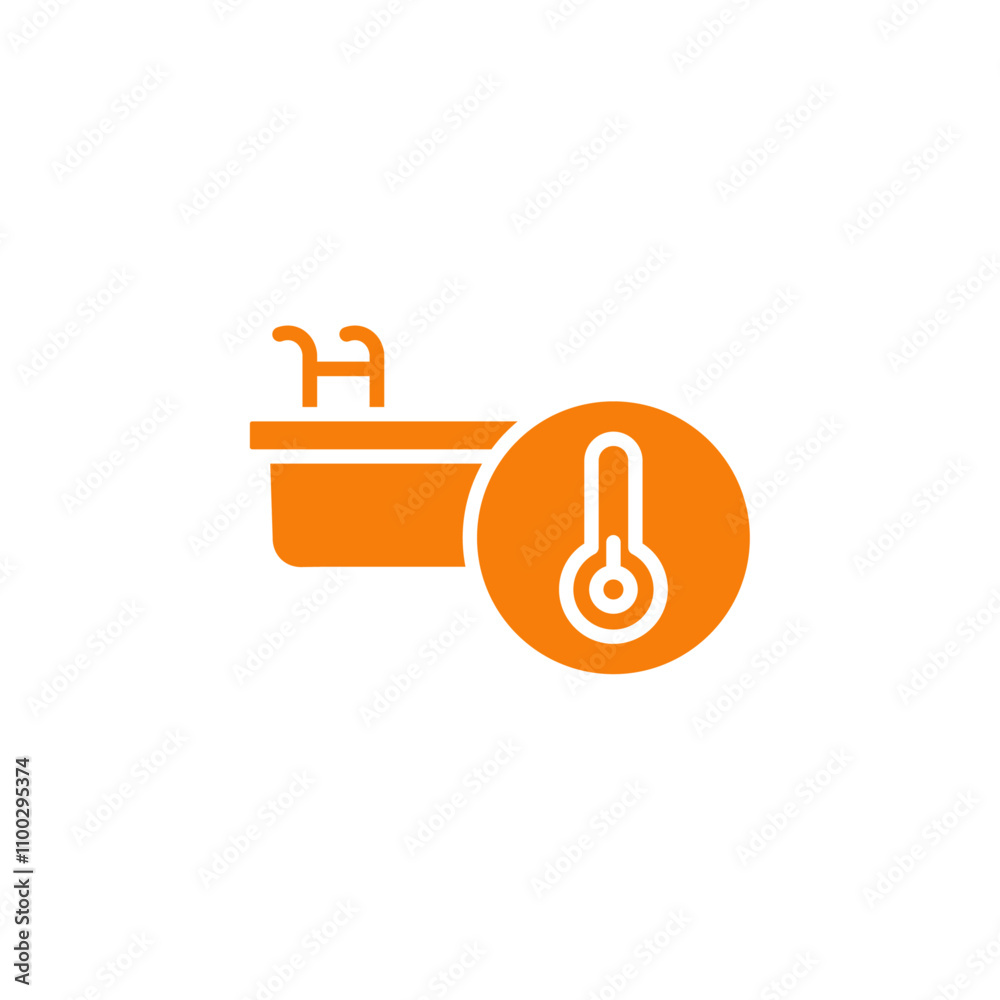 Poster Cold plunge icon Outline vector for web ui