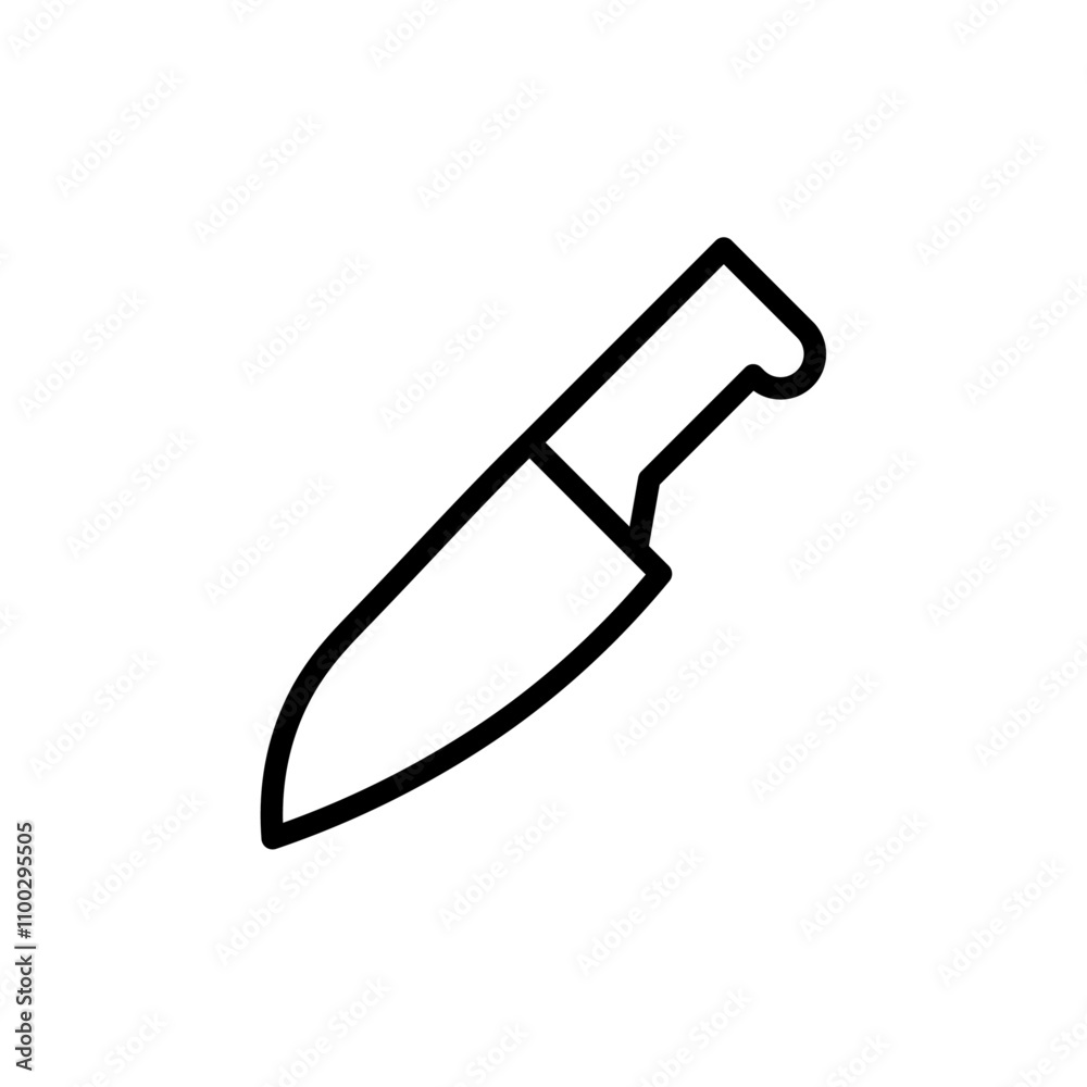 Poster cooking chef knife icon outline vector for web ui