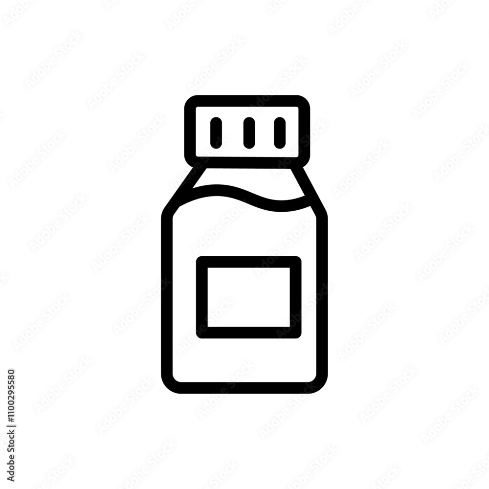 Poster cough syrup icon Outline vector for web ui