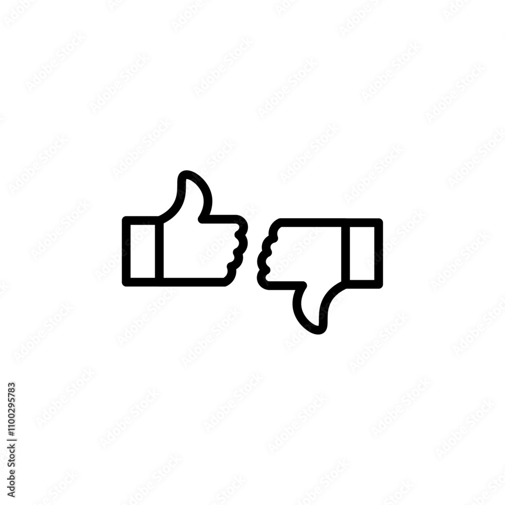 Aufkleber Criticism icon Outline vector for web ui