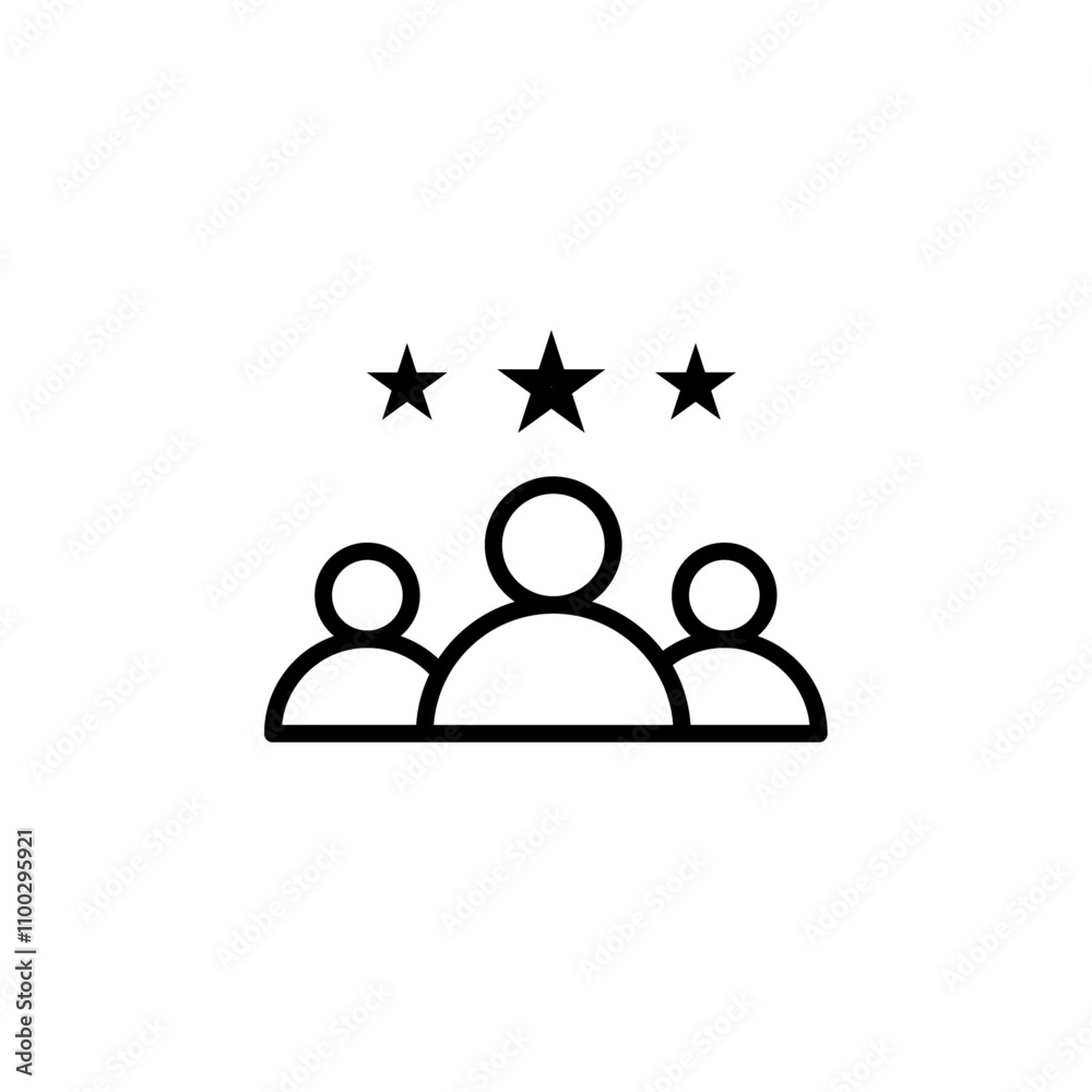 Aufkleber customer product rating icon Outline vector for web ui