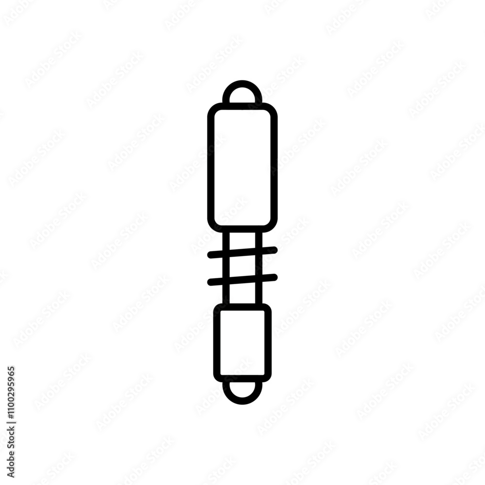 Aufkleber damper icon Outline vector for web ui