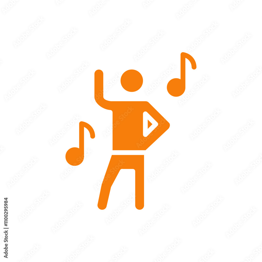 Poster dance icon Outline vector for web ui